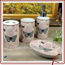ceramic butterfly bathroom set